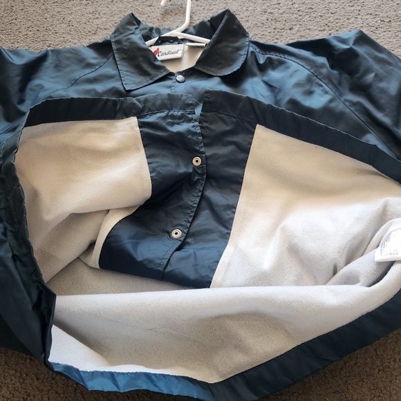 MAGENTA SKATEBOARDS CARDINAL Men's Jacket Large Blue Shell Windbreaker Flannel - Picture 10 of 11